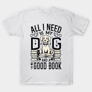 Boston Terrier - Reading Books Love My Dog T-Shirt